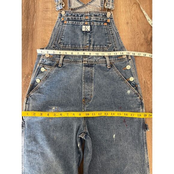 vintage Calvin Klein bib denim overalls - Picture 6 of 8